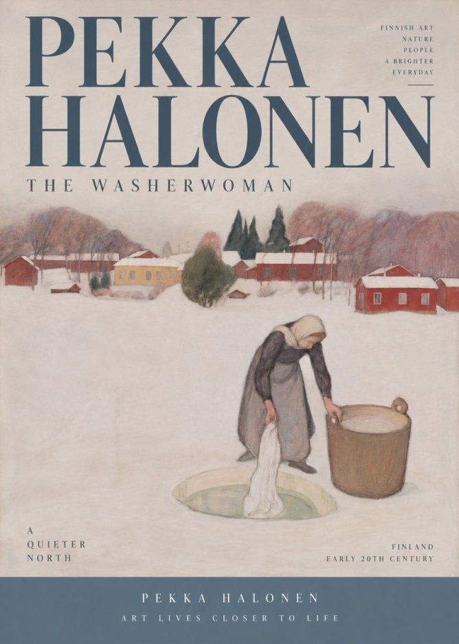 Pekka Halonen The Washerwoman No4 - Plakat