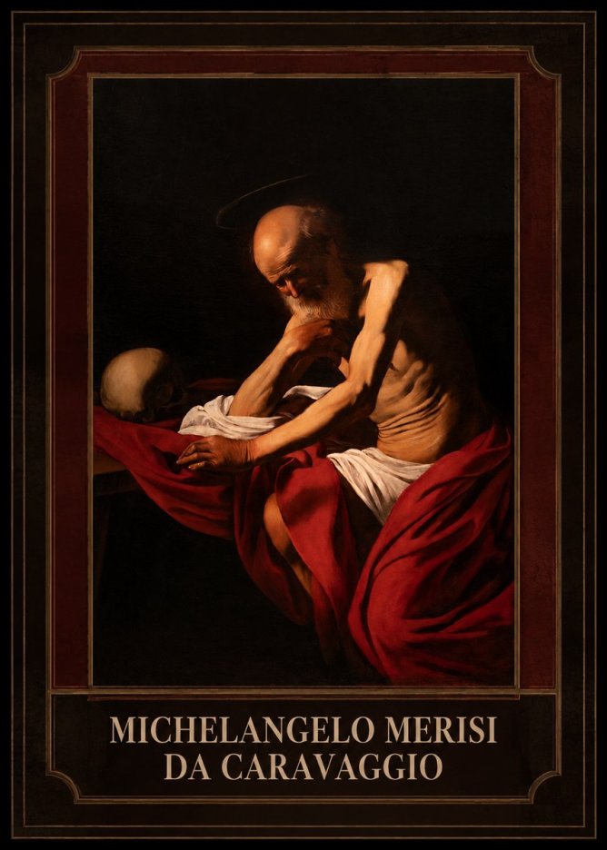 Michelangelo Merisi da Caravaggio Saint Jerome in Meditation II No1 - Plakat