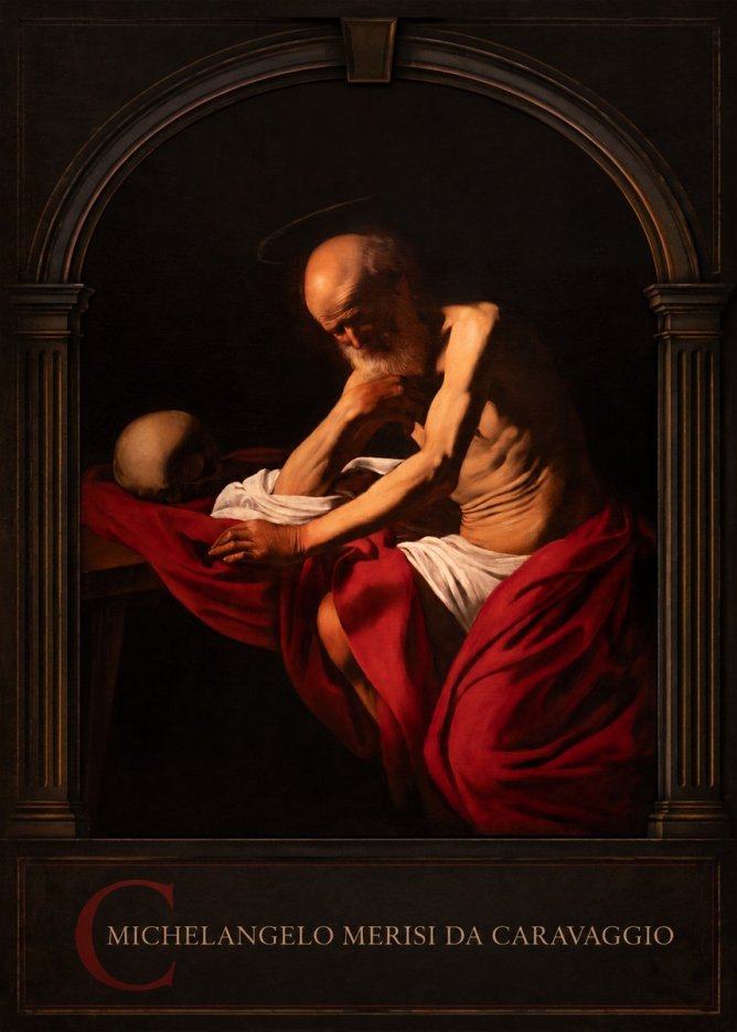 Michelangelo Merisi da Caravaggio Saint Jerome in Meditation II No3 - Plakat