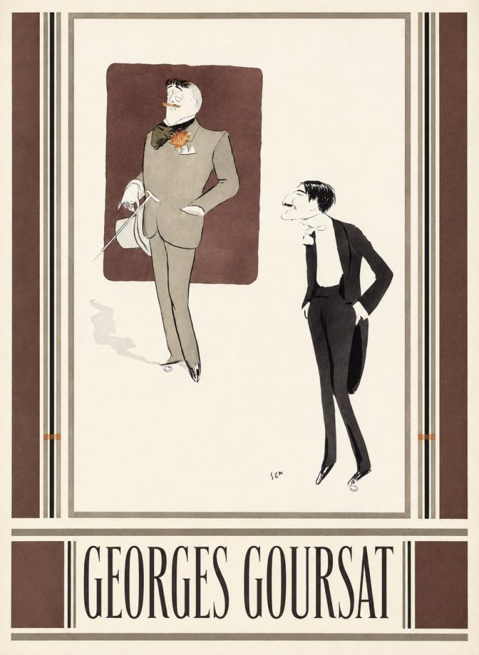 Georges Goursat High Society Caricature No3 - Plakat
