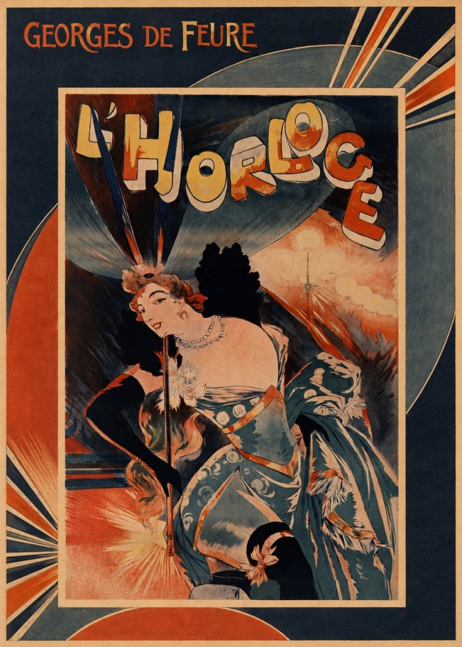 Georges de Feure L'horloge III No5 - Plakat