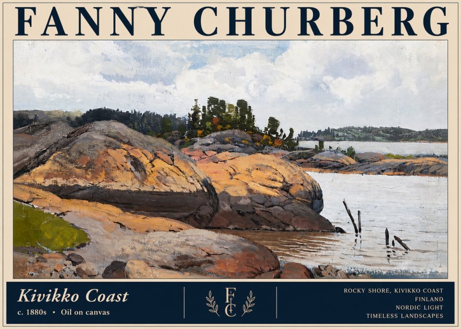 Fanny Churberg Rocky Shore · Kivikko Coast No4 - Plakat