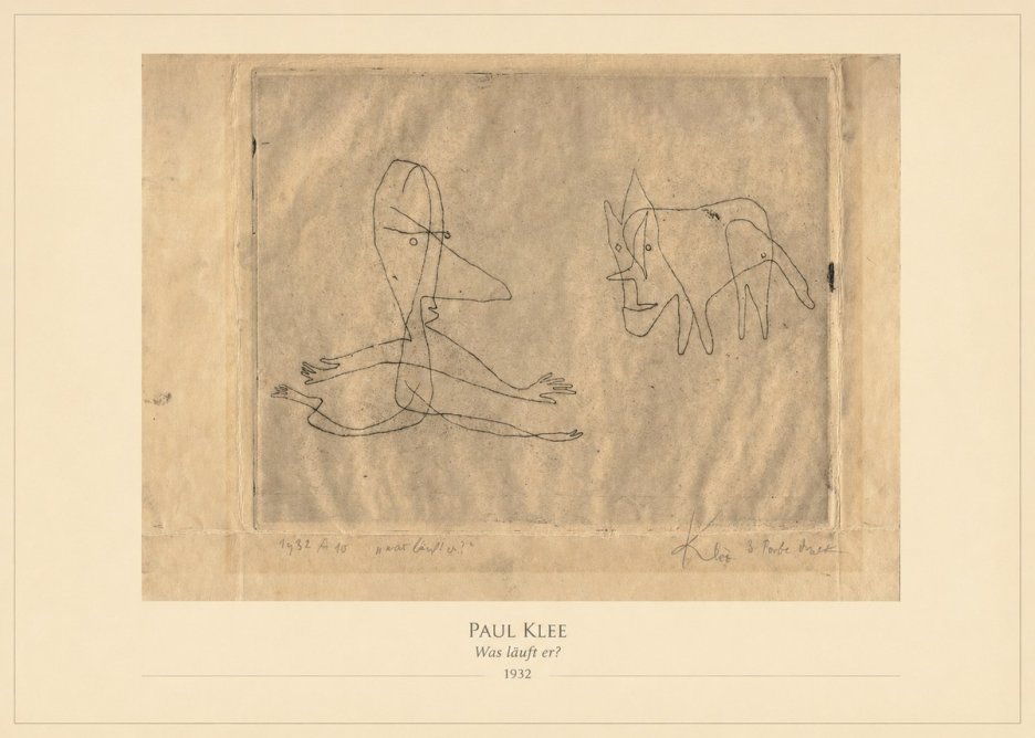 Paul Klee Was Läuft Er? No4 - Plakat