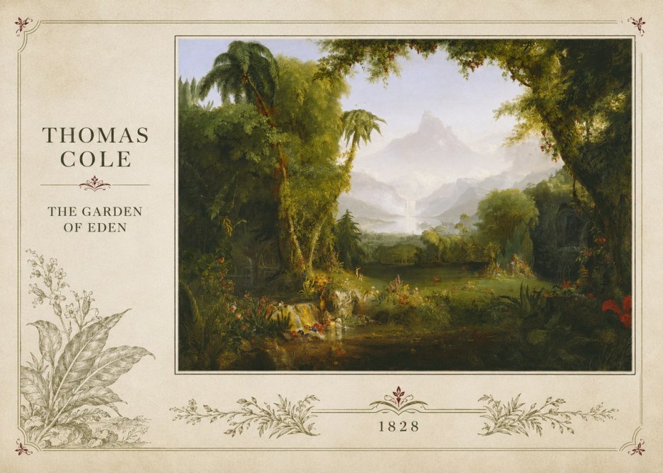 Thomas Cole The Garden of Eden II No2 - Plakat