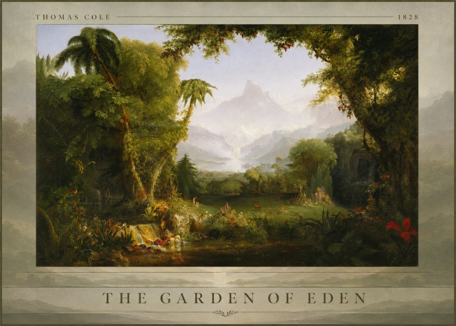Thomas Cole The Garden of Eden II No6 - Plakat