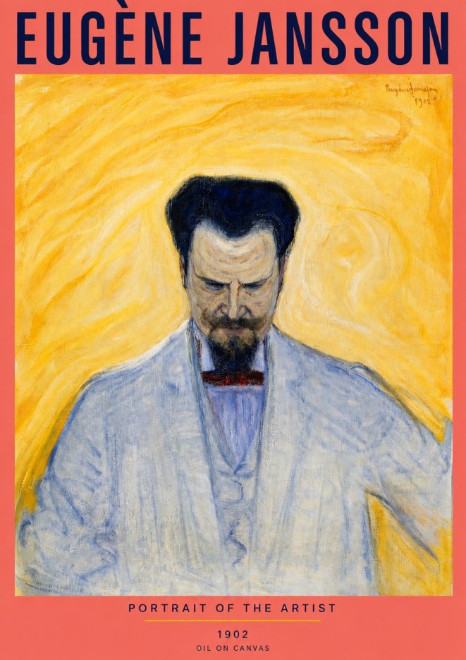 Eugène Jansson Portrait of the Artist II No3 - Plakat