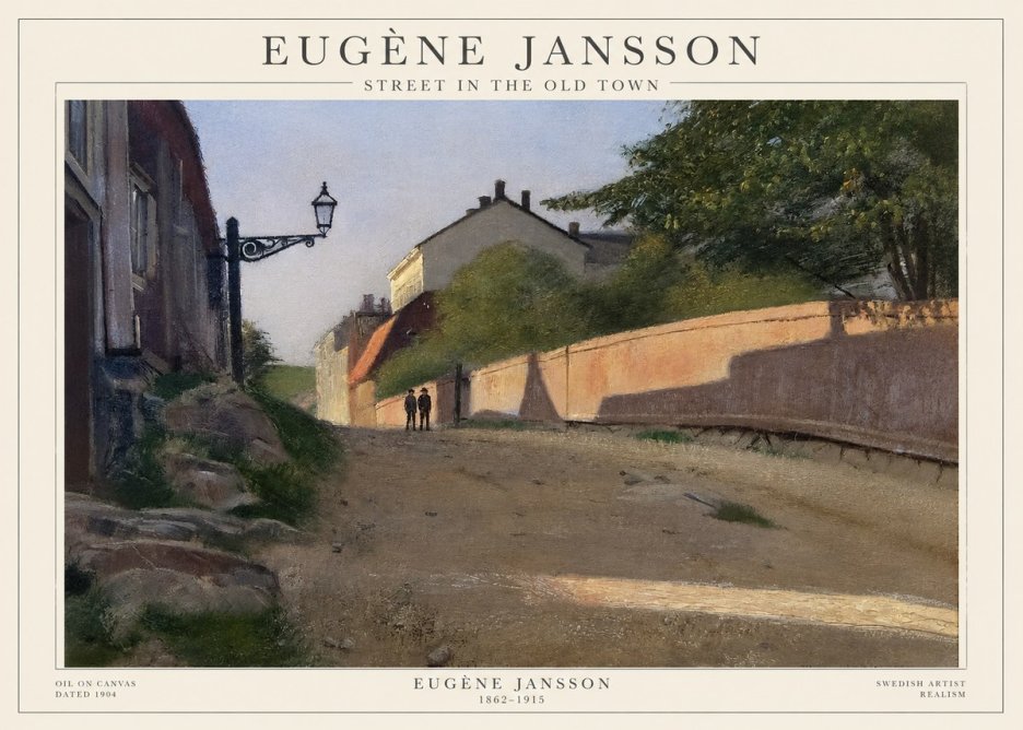 Eugène Jansson Street in the Old Town No1 - Plakat