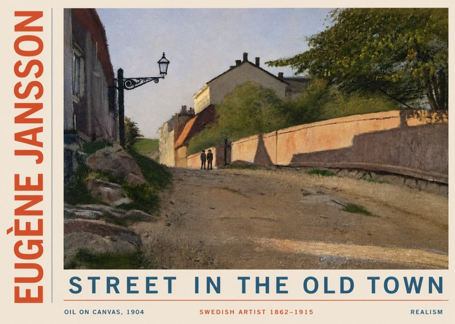 Eugène Jansson Street in the Old Town No4 - Plakat