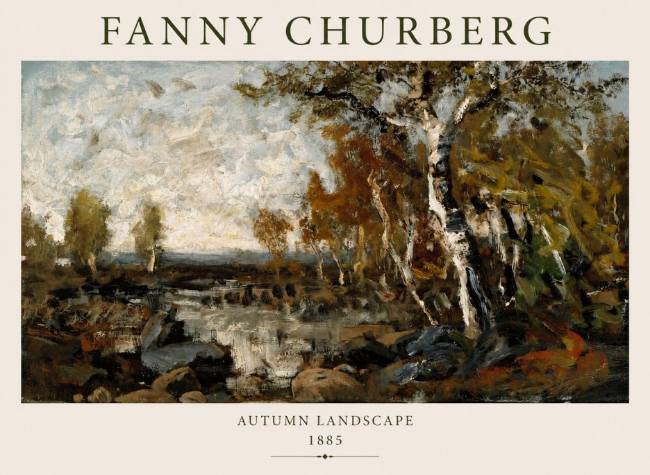 Fanny Churberg Autumn Landscape No1 - Plakat