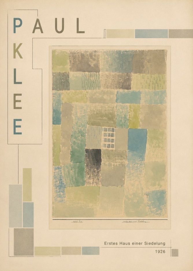 Paul Klee Erstes Haus Einer Siedelung No3 - Plakat