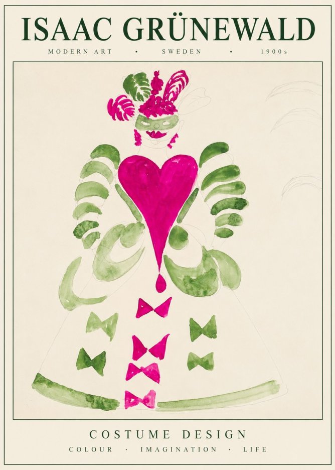 Isaac Grünewald Costume Design XVI No1 - Plakat