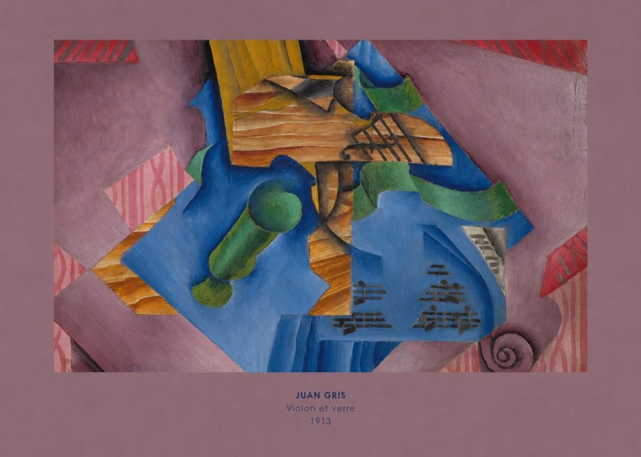 Juan Gris Violon Et Verre No5 - Plakat