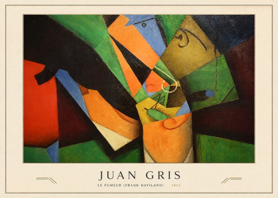 Juan Gris Le Fumeur (Frank Haviland) No3 - Plakat