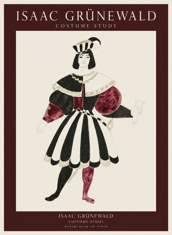 Isaac Grünewald Costume Study VIII No1 - Plakat