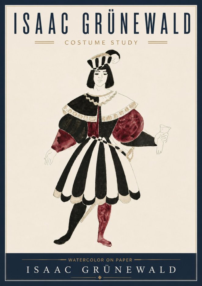 Isaac Grünewald Costume Study VIII No5 - Plakat