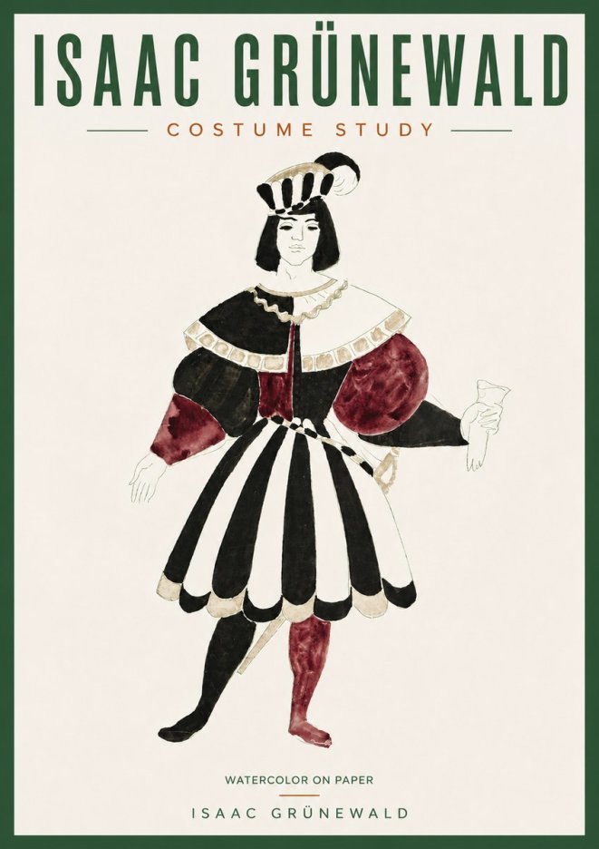 Isaac Grünewald Costume Study VIII No6 - Plakat