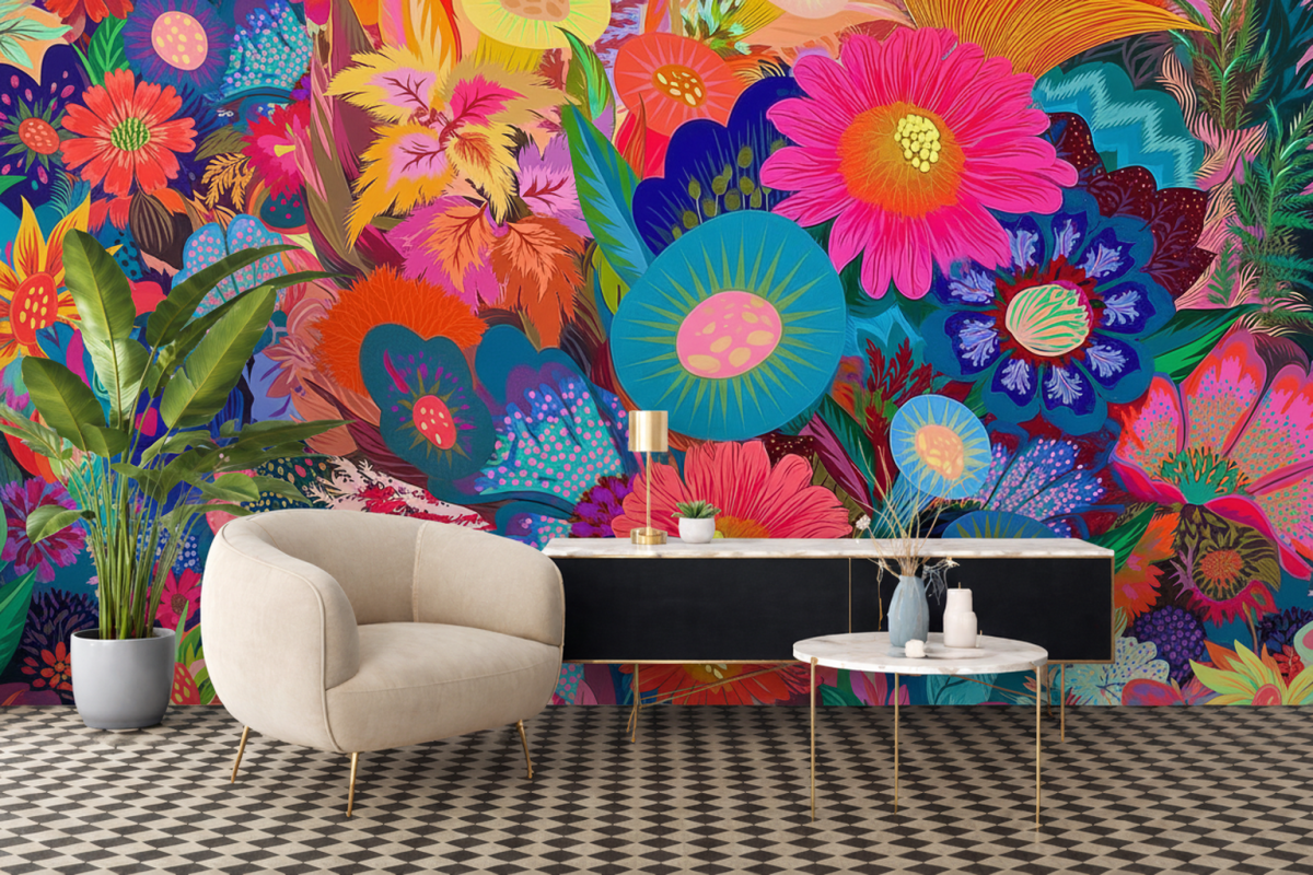 Vibrant Flora Mosaic