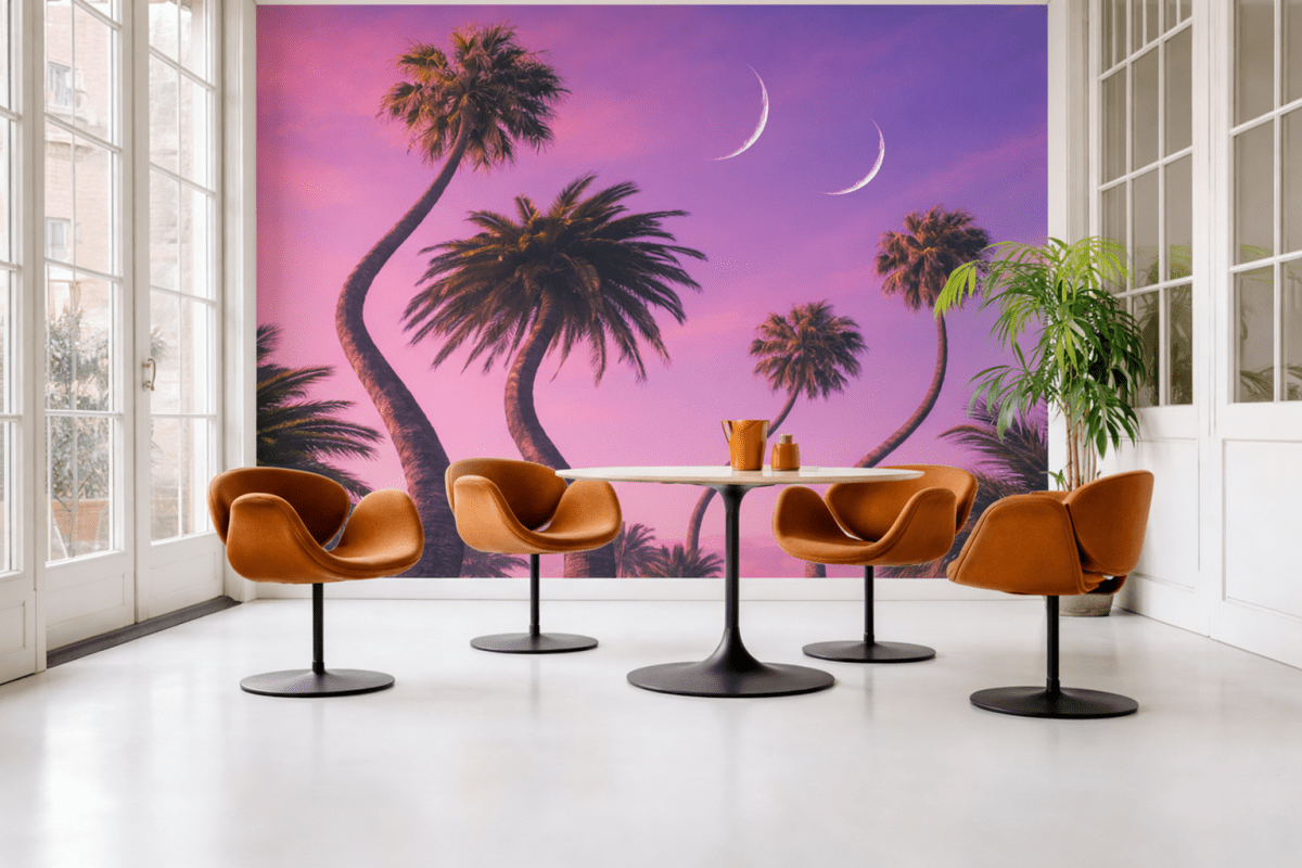 Curved Palms Mural