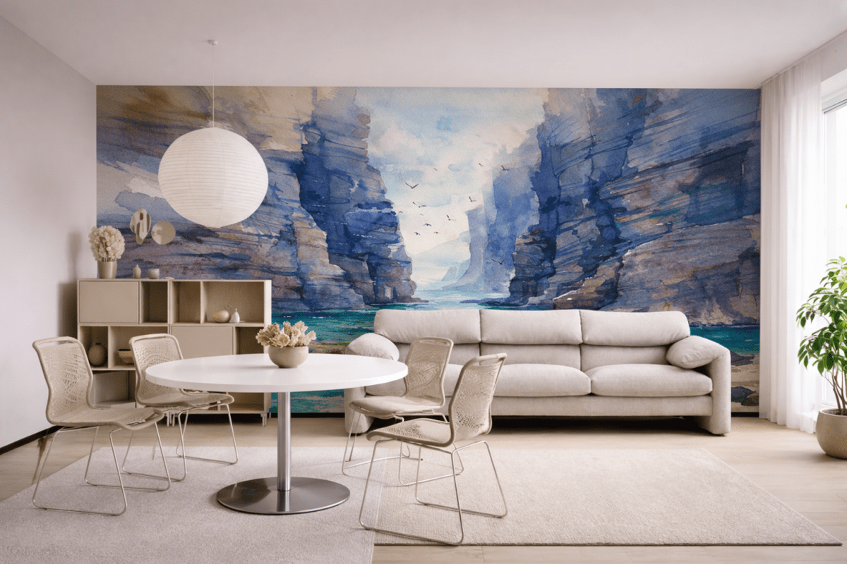 Sculpted Cliffside Waves