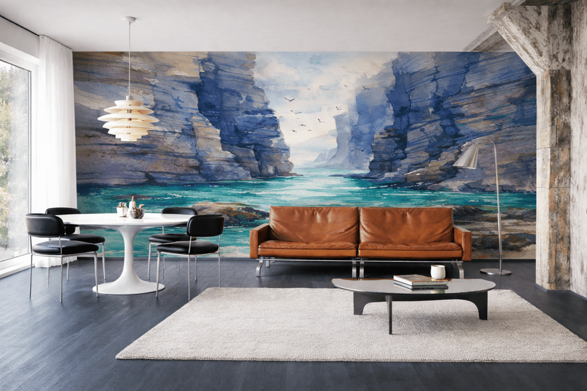 Sculpted Cliffside Waves