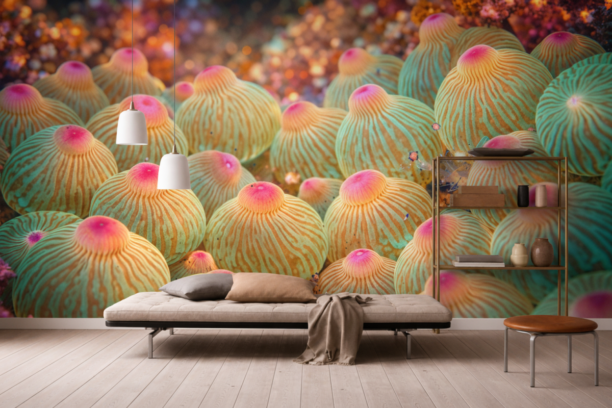 Porcelain Petal Mural