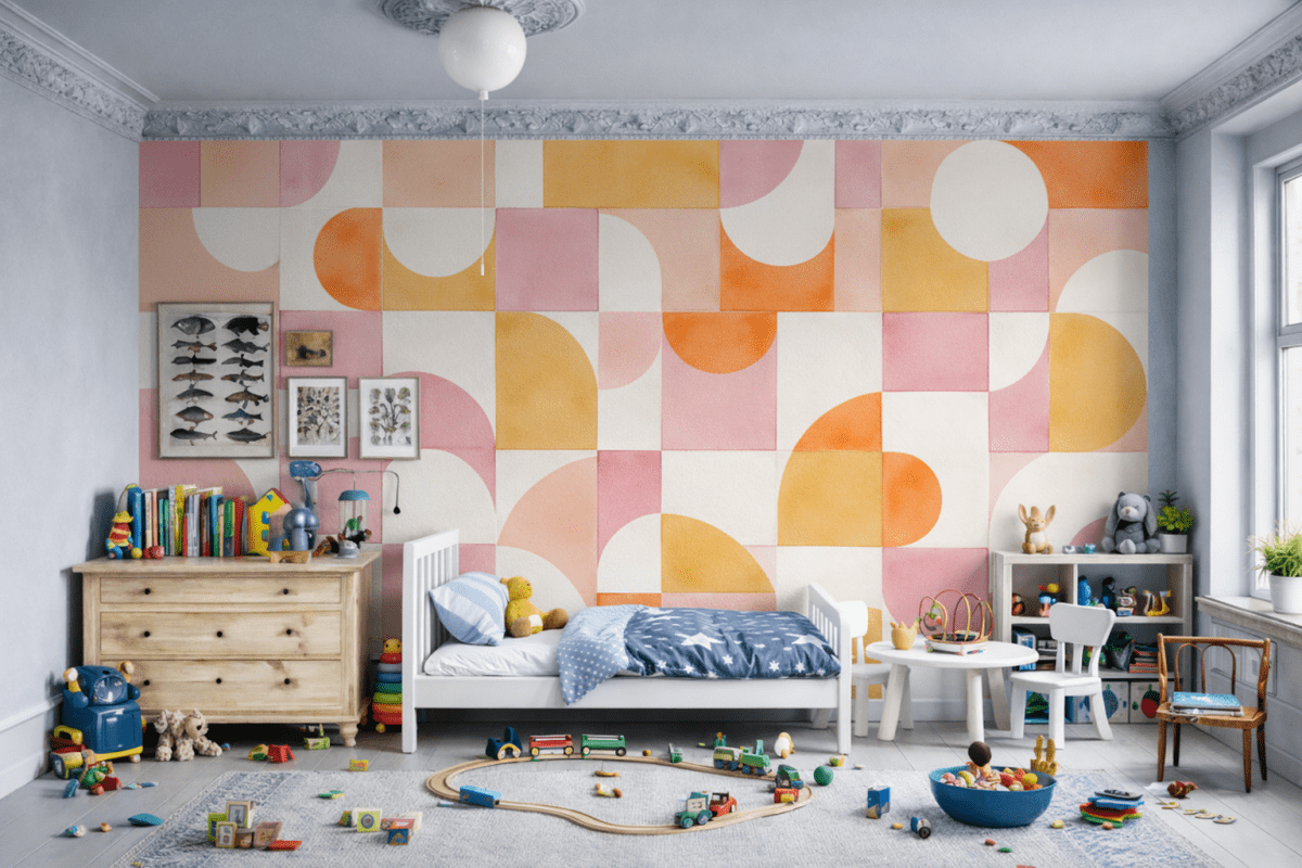 Geometric Mosaic Veil