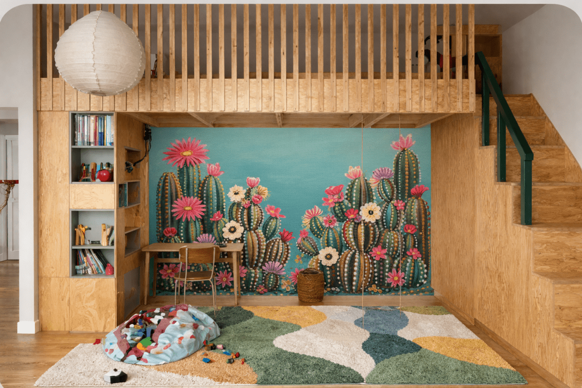 Cactus Blossom Mural