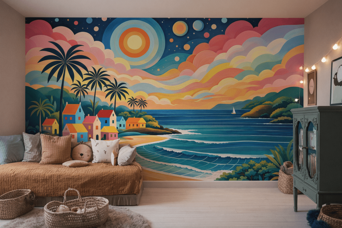 Tropical Ripple Mural