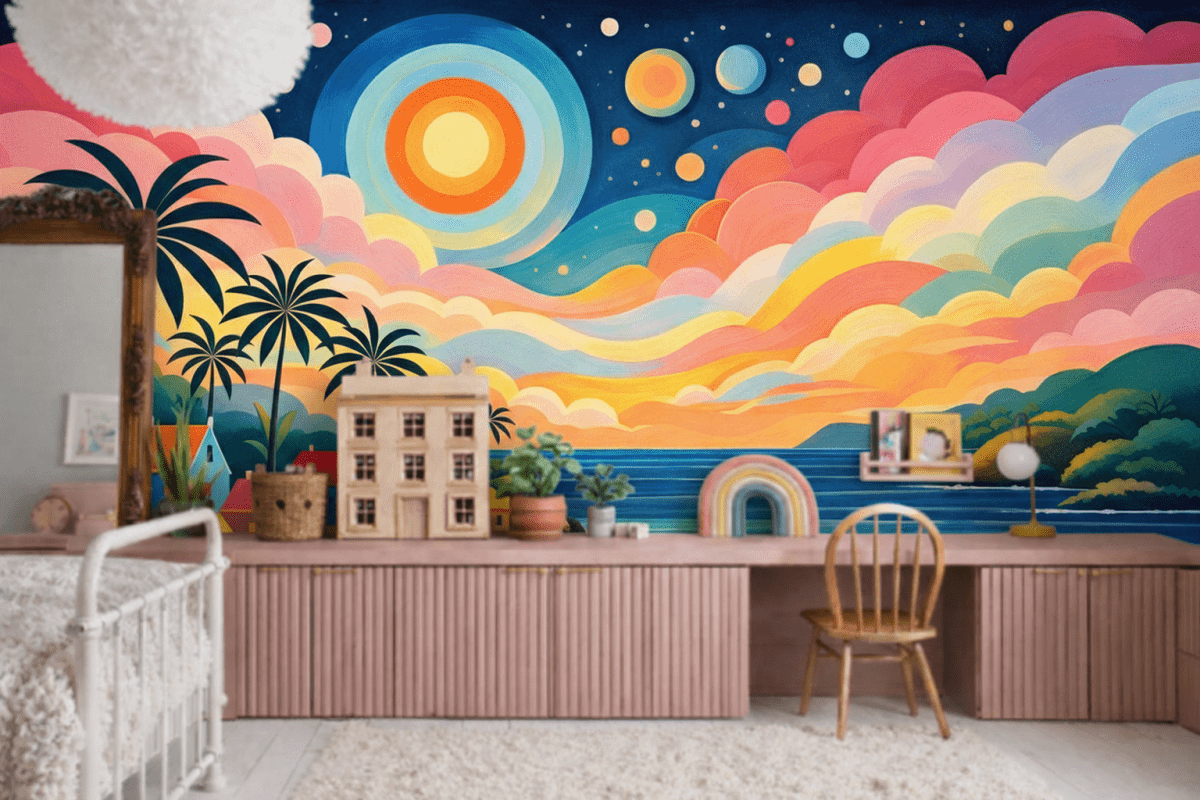 Tropical Ripple Mural