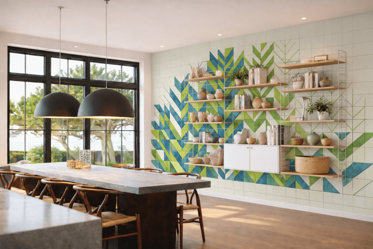 Crested Green Tiling