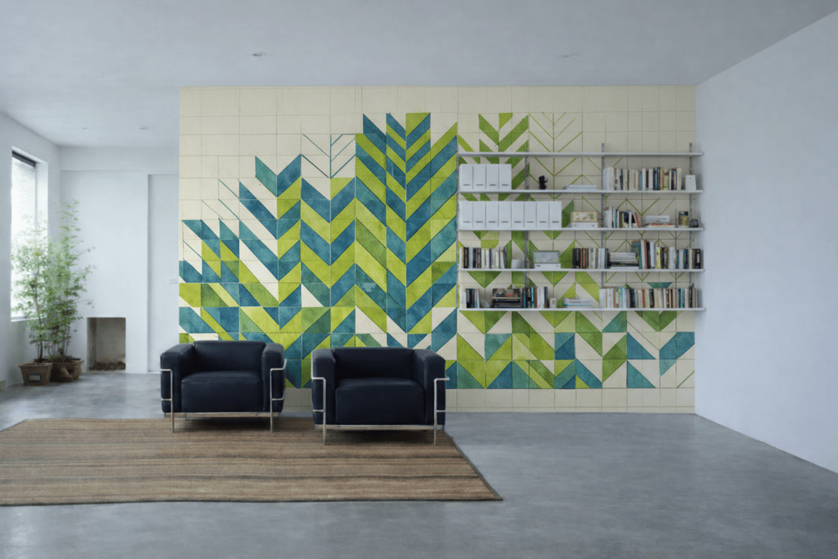 Crested Green Tiling