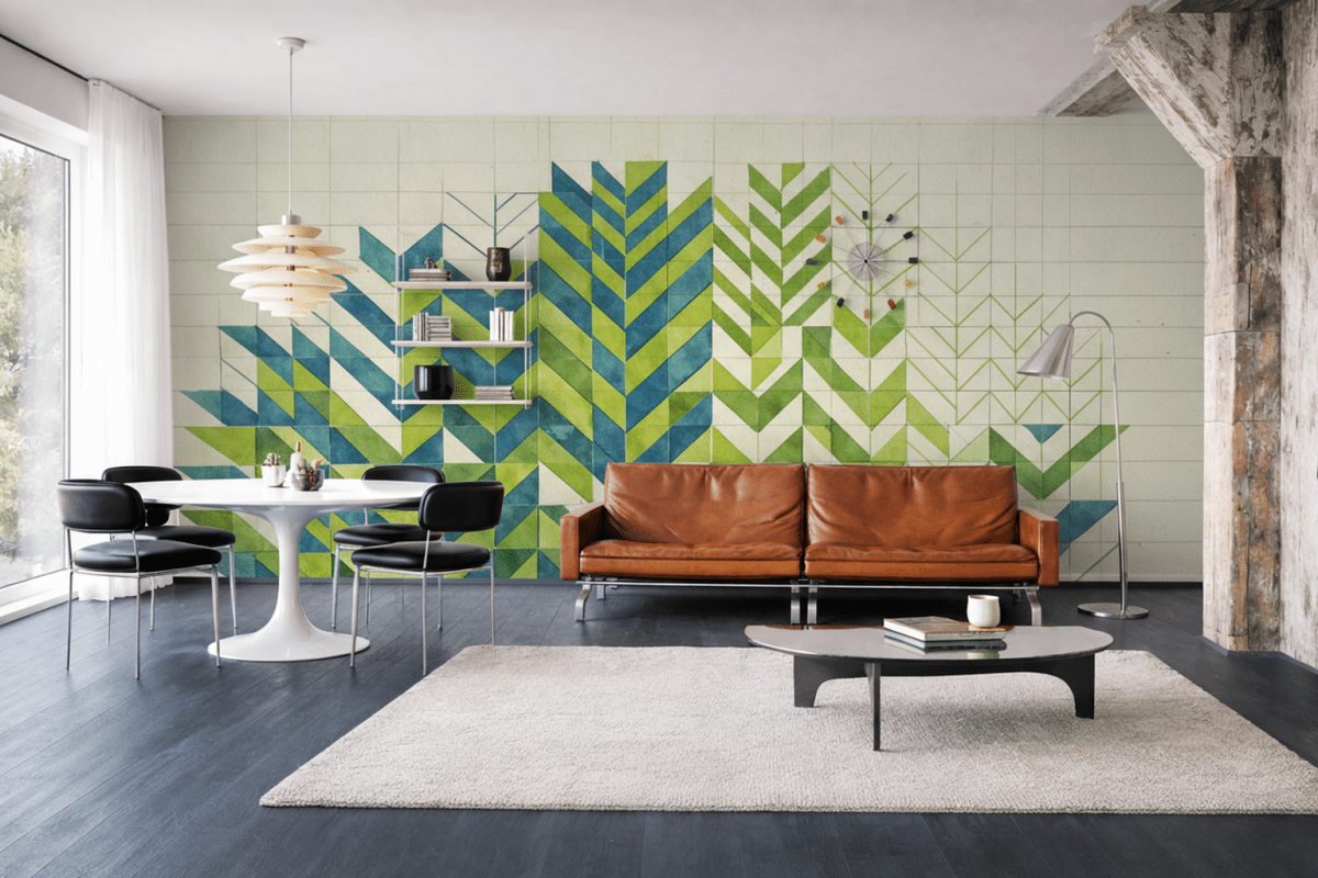 Crested Green Tiling