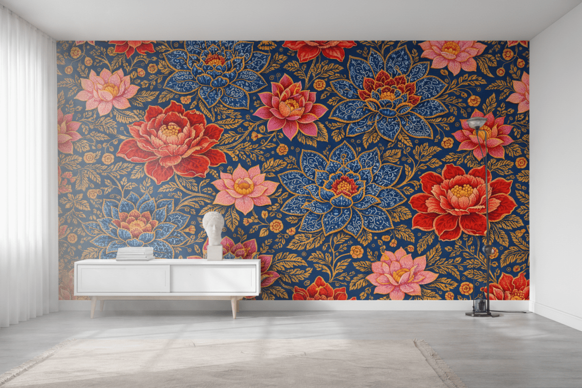 Silken Lotus Tapestry