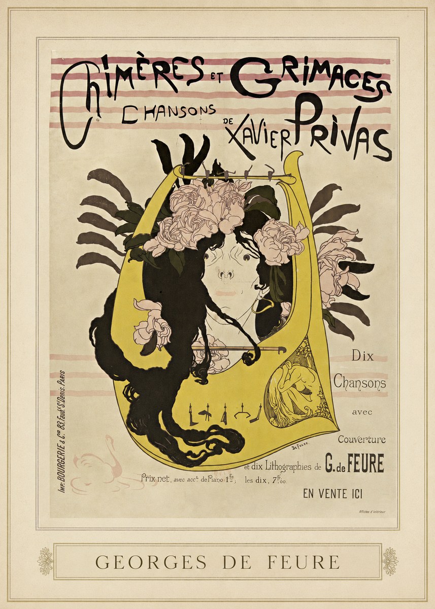Georges de Feure Chimères Et Grimaces No4 - Plakat