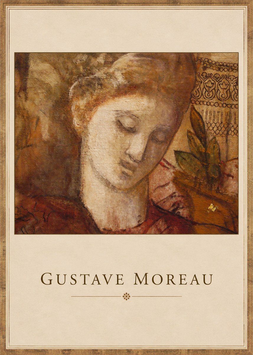 Gustave Moreau Female Head Study No1 - Plakat