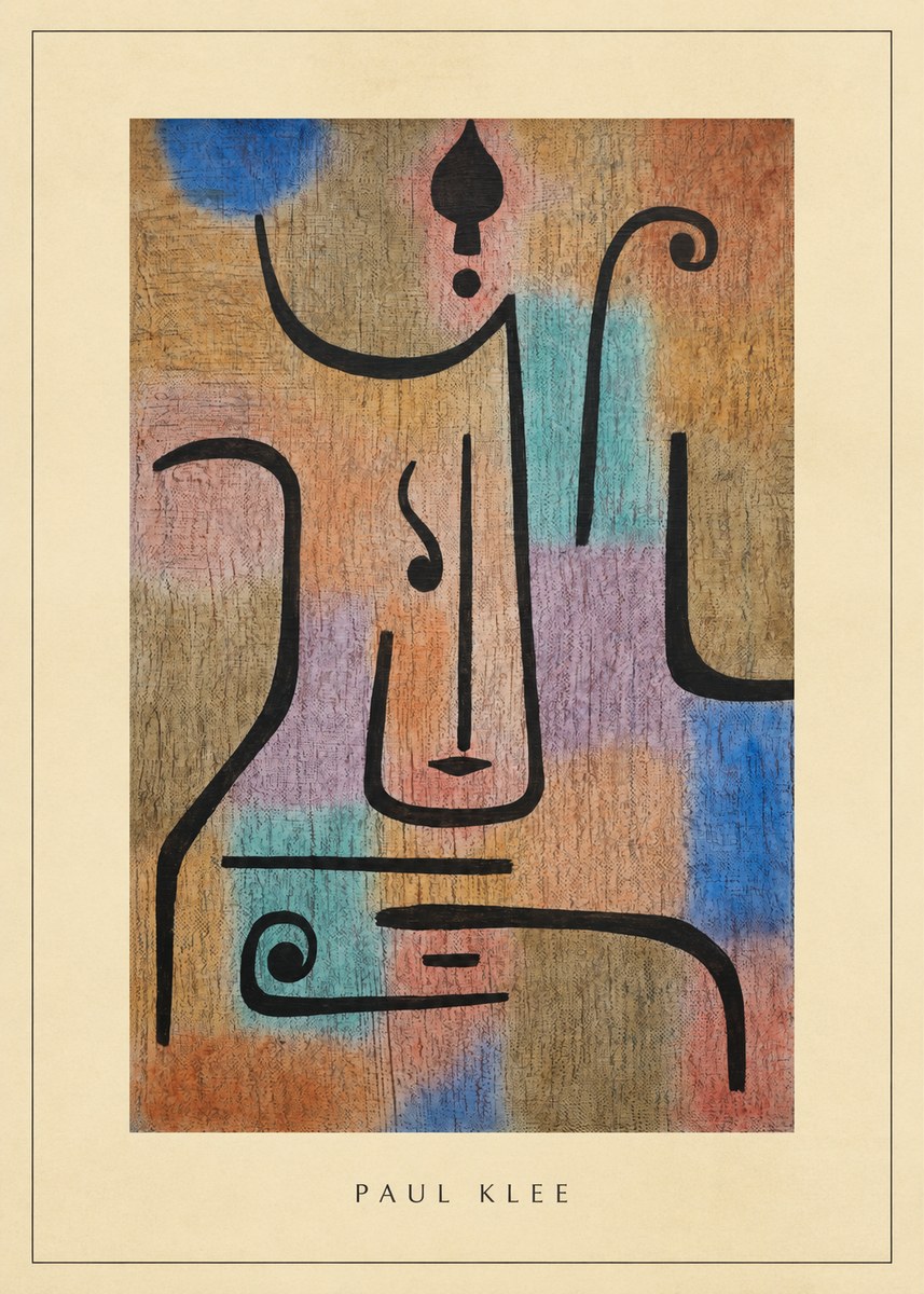 Paul Klee Mask of the Heart No3 - Plakat