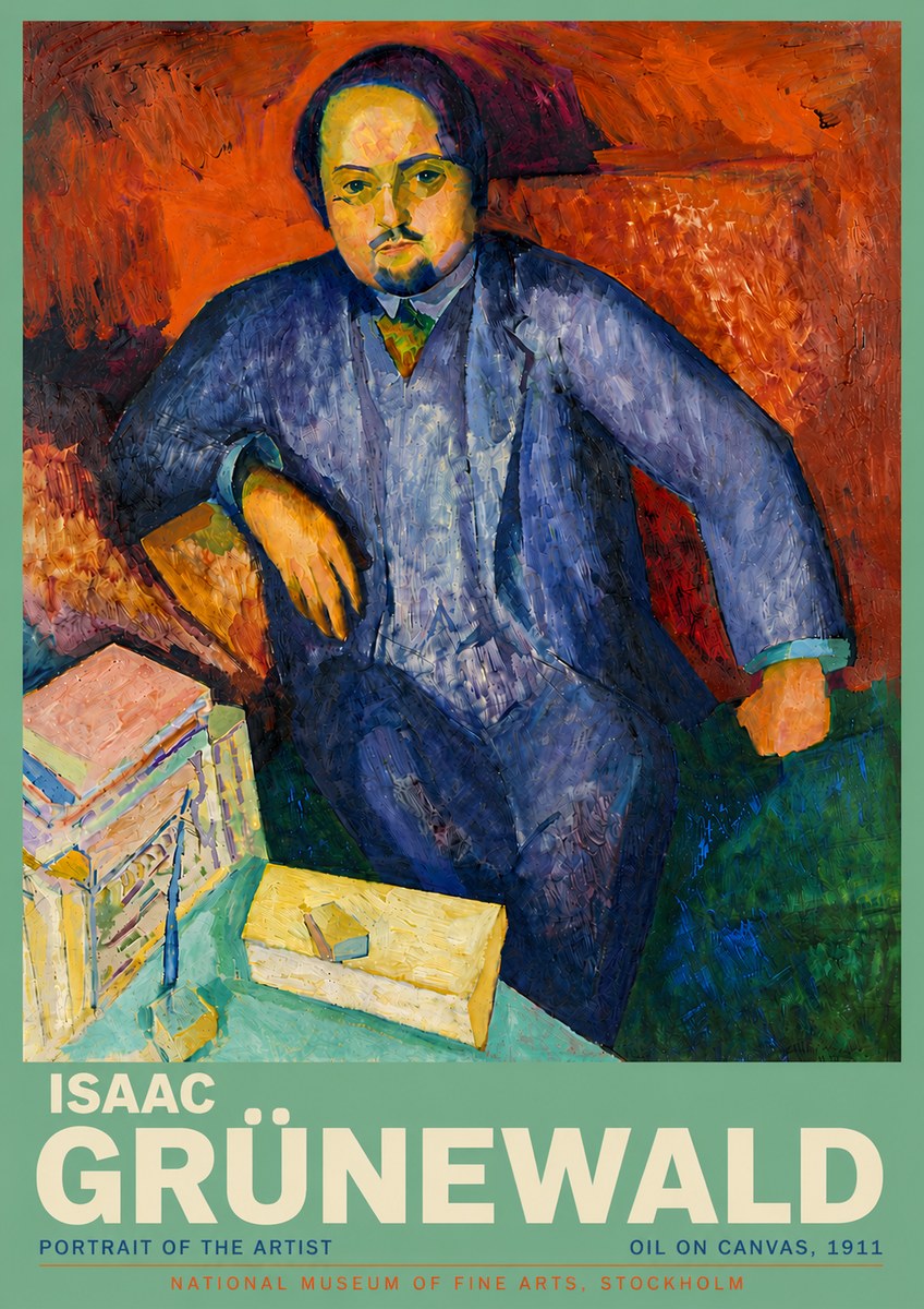 Isaac Grünewald Portrait of the Artist No5 - Plakat
