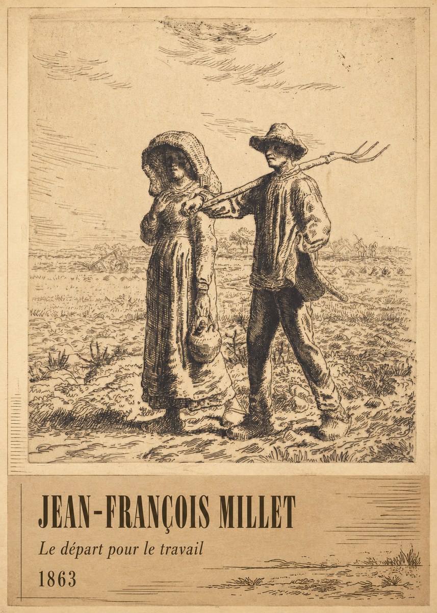 Jean-François Millet Le Départ Pour Le Travail I No2 - Plakat