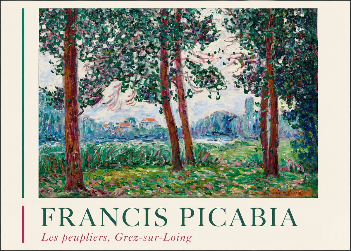 Francis Picabia Les Peupliers, Grez-sur-loing No2 - Plakat