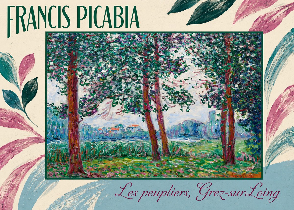 Francis Picabia Les Peupliers, Grez-sur-loing No5 - Plakat