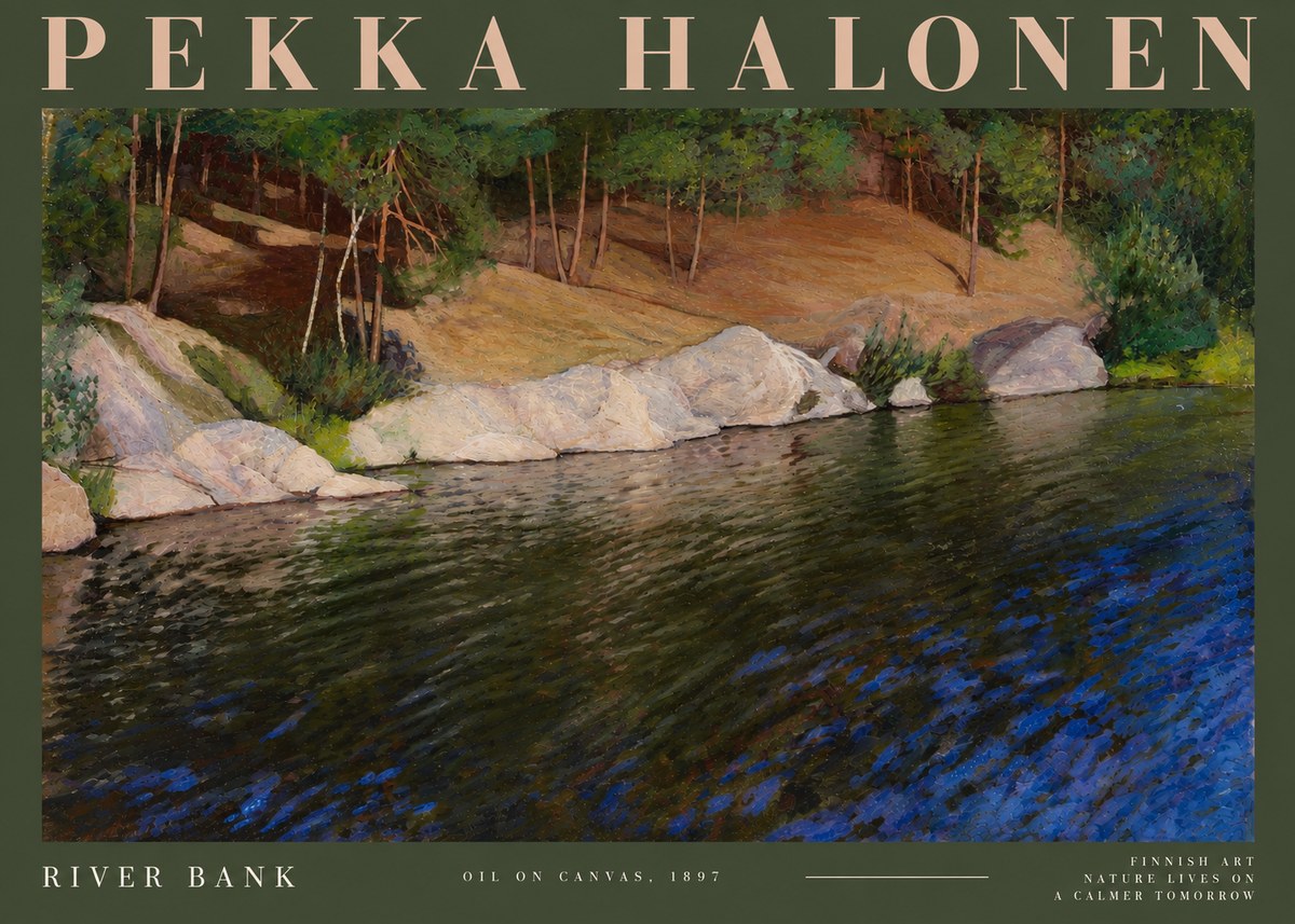 Pekka Halonen River Bank No4 - Plakat