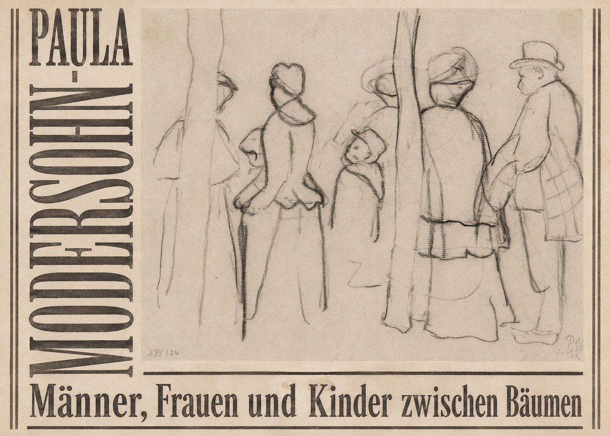 Paula Modersohn-Becker Männer, Frauen Und Kinder Zwischen Bäumen No5 - Plakat