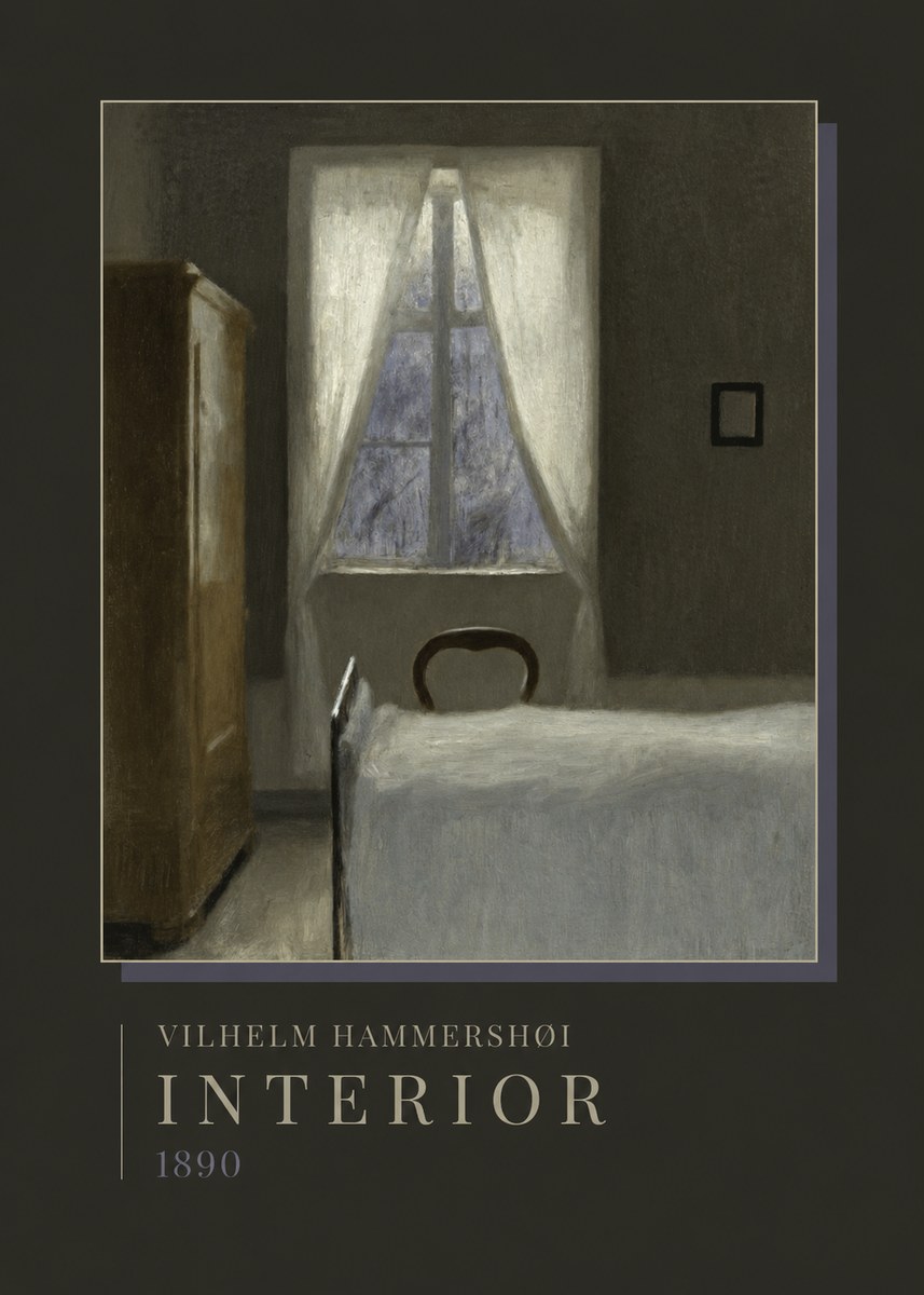 Vilhelm Hammershøi Interior I No4 - Plakat
