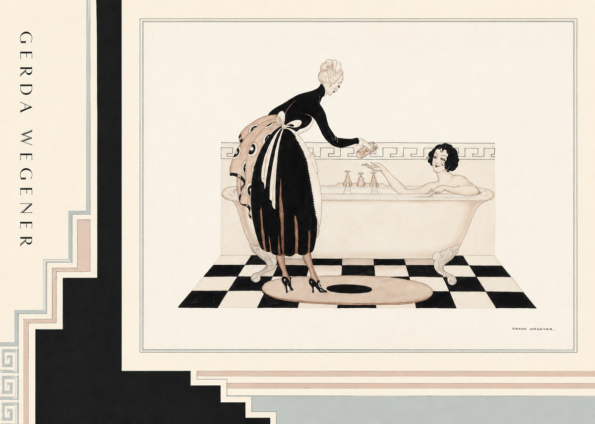 Gerda Wegener Woman in Bathtub No2 - Plakat
