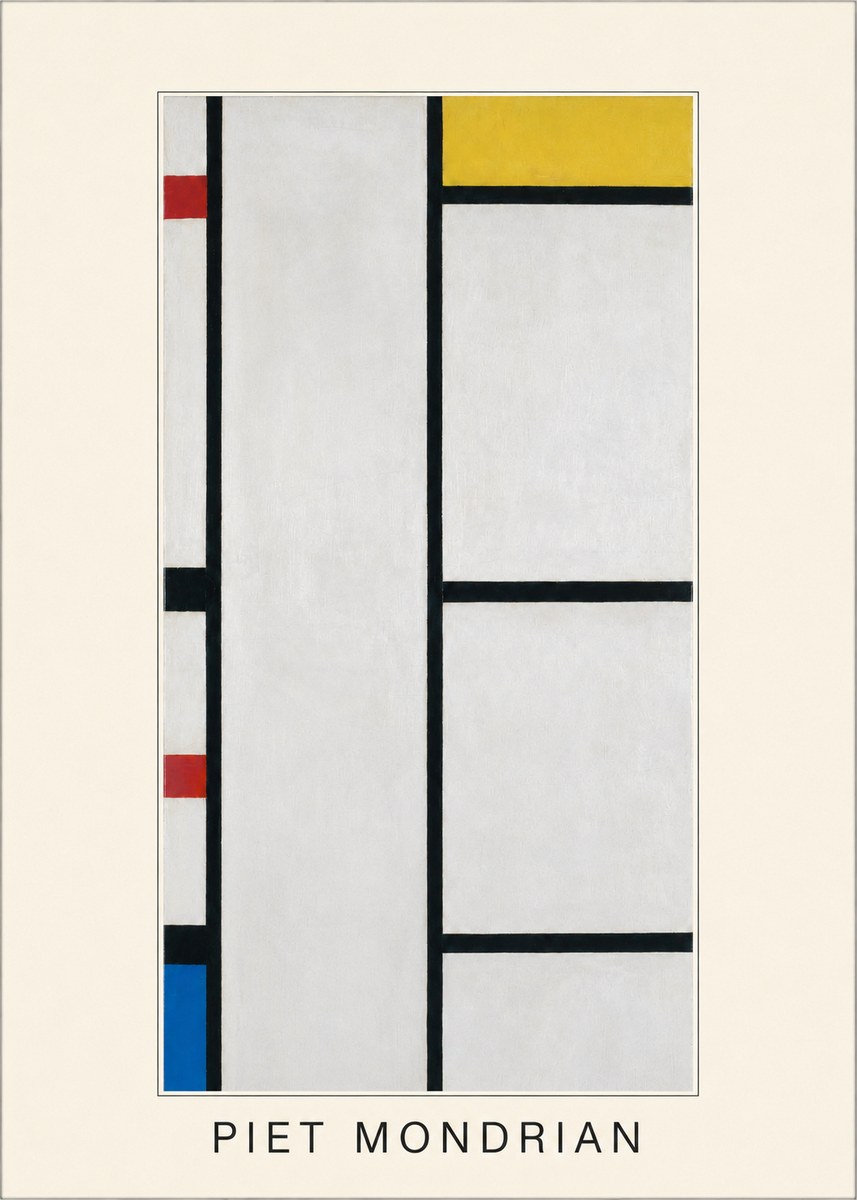 Piet Mondrian Composition with Red, Yellow, and Blue No3 - Plakat