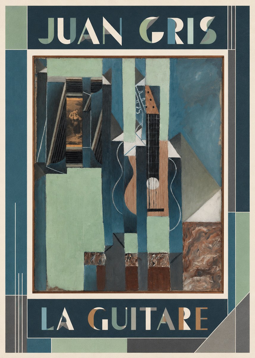 Juan Gris La Guitare No1 - Plakat