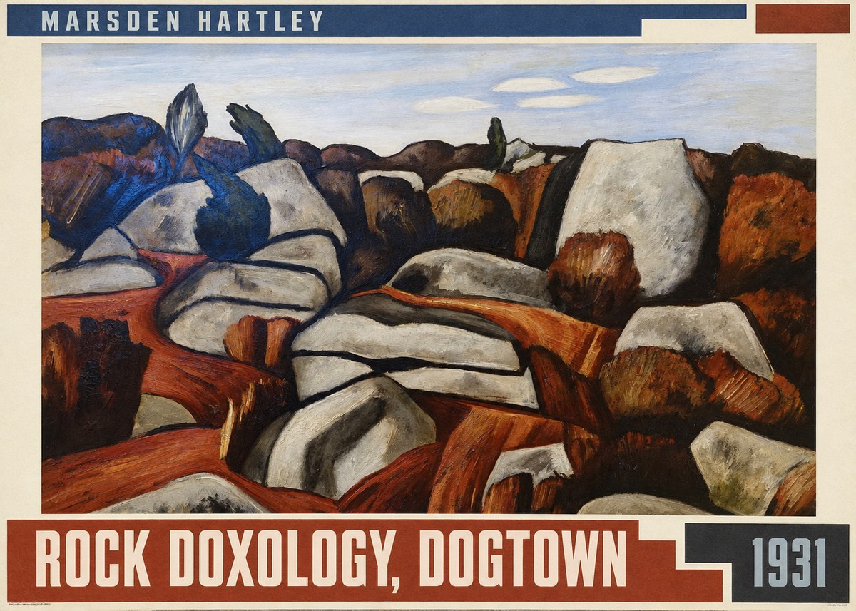 Marsden Hartley Rock Doxology, Dogtown No5 - Plakat