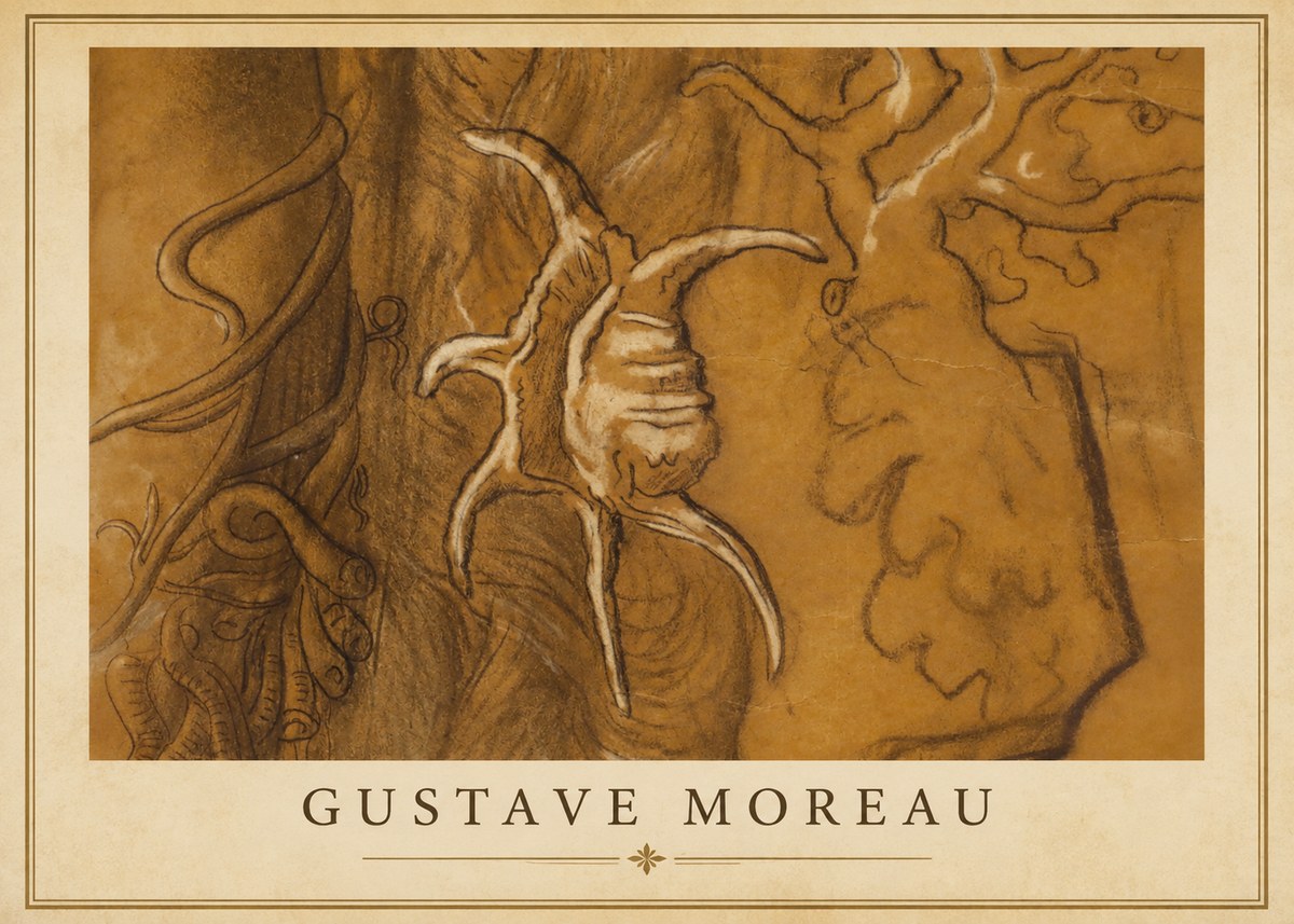 Gustave Moreau Mystical Shell Study No1 - Plakat