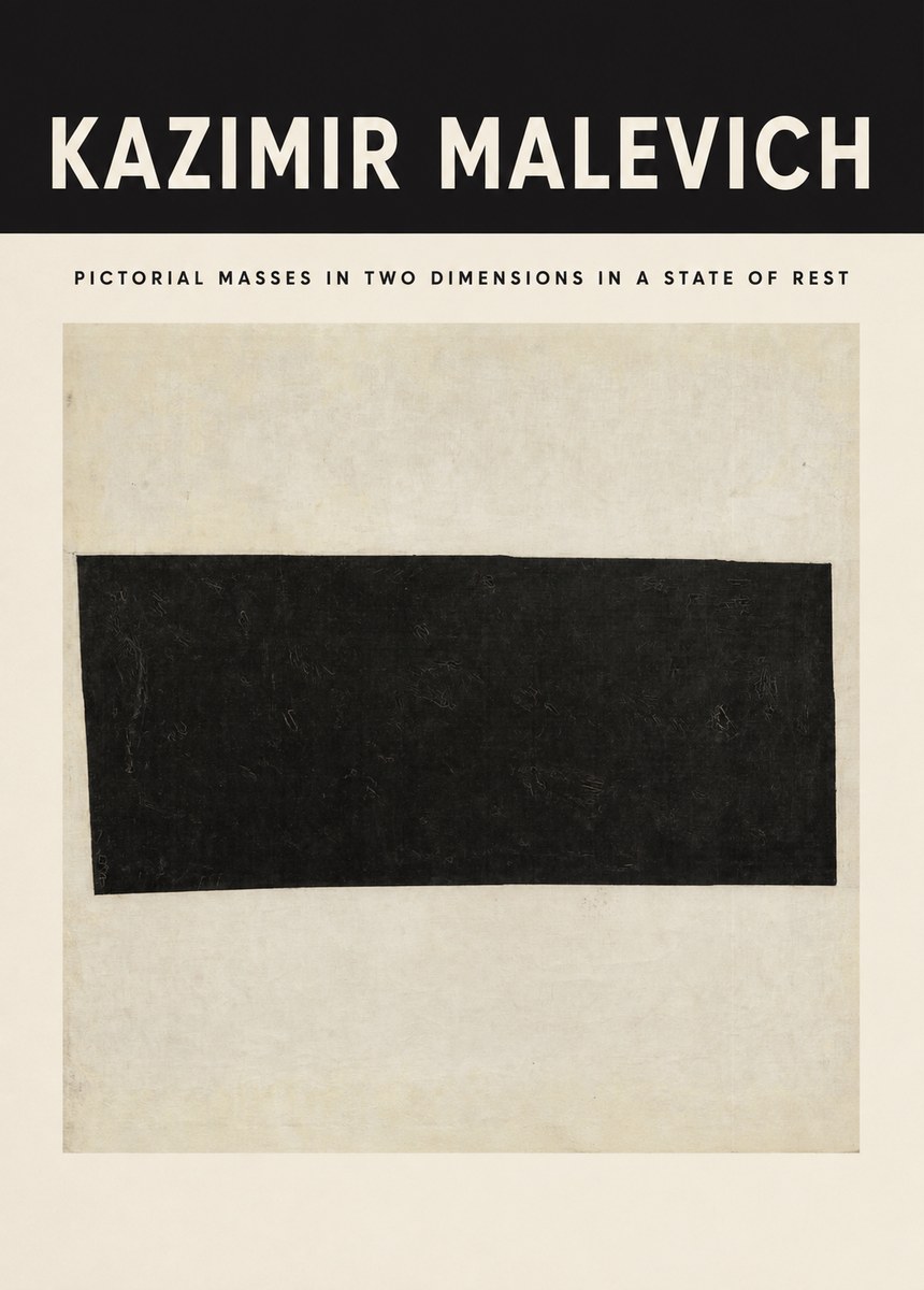 Kazimir Malevich Pictorial Masses in Two Dimensions in a State of Rest No3 - Plakat