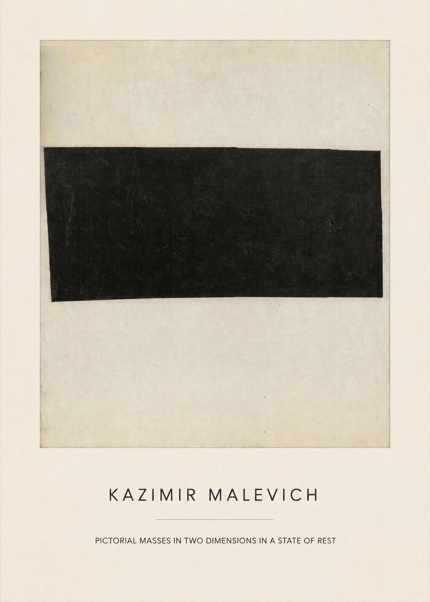 Kazimir Malevich Pictorial Masses in Two Dimensions in a State of Rest No4 - Plakat
